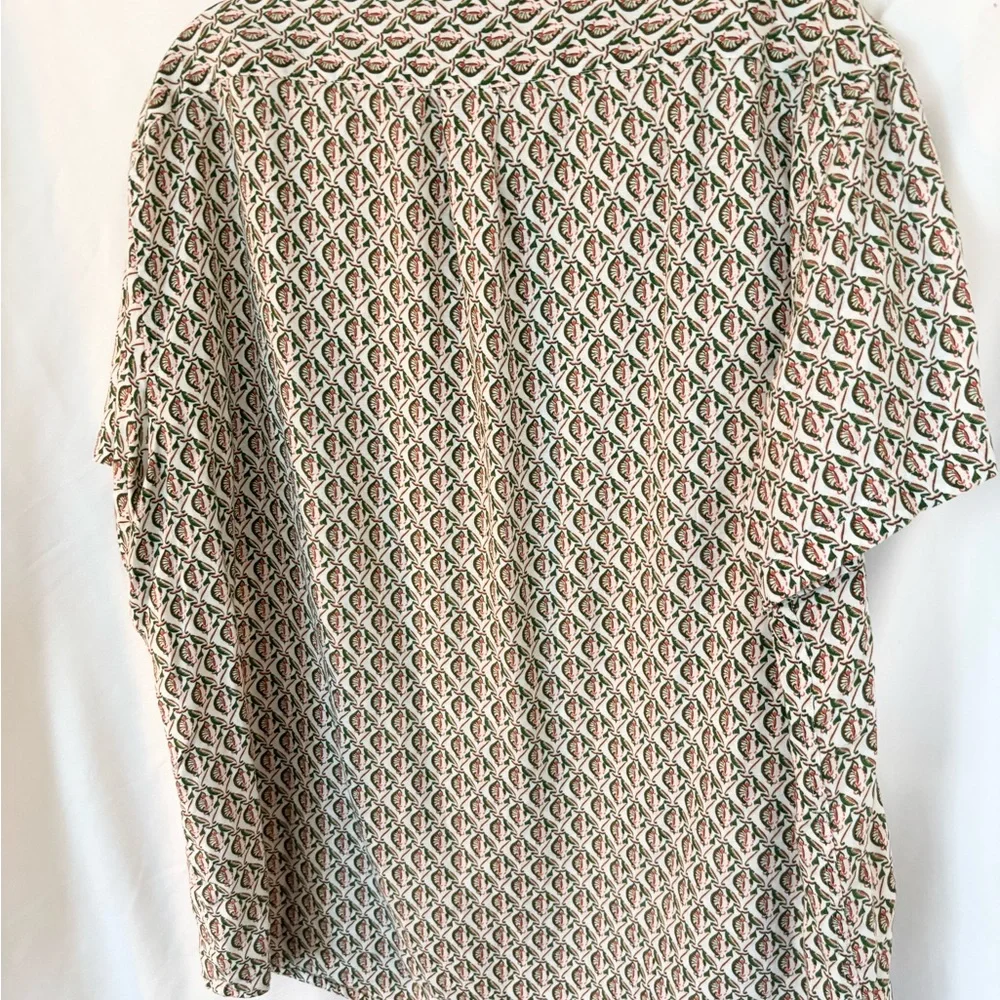 J. Crew Geometric Patterned Casual linen Shirt - Multicolor XL